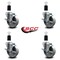 Service Caster 4'' Semi Steel Swivel 1-1/2'' Expanding Stem Caster Set with Brake, 4PK SCC-EX20S414-SSS-TLB-112-4 - alternate 4